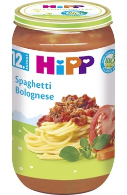 HIPP BIO SPAGHETTI BOLOGNESE Z WOŁOWINĄ 12