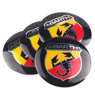 LOGOTIPO EMBLEMA AL TAPACUBOS KAPSLE ABARTH FIAT 56MM  