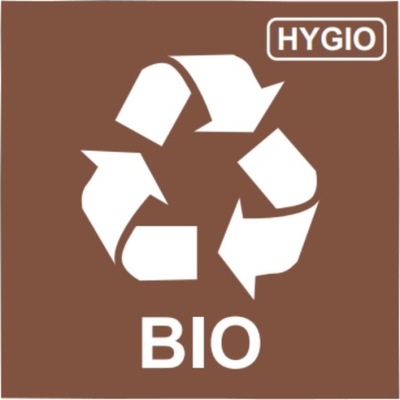 BIO Naklejka etykieta na kosz segregacja śmieci