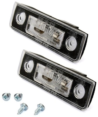 Лампа стекло фары освещение номерного знака octavia ii led фото №1