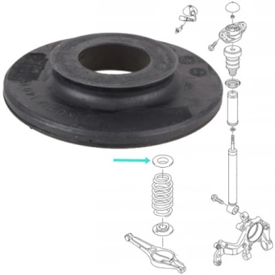 Подкладка пружины задняя góra vw golf sportsvan 14- фото №1