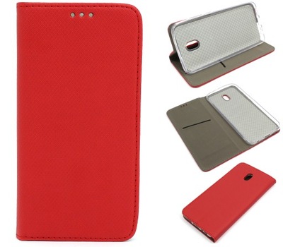 ETUI MAGNET NA BOK do Xiaomi Redmi 8A czerwony Case Pokrowiec