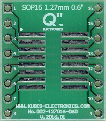 SO16,SOP16,SOIC16 1.27mm na DIP 0.6".