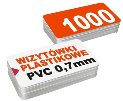 KARTY PLASTIKOWE wizytówki pvc 0,7mm PCV 1000 szt