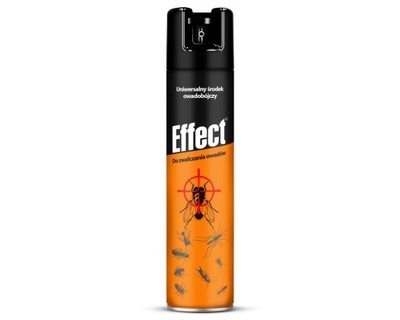 Rozpylacz, aerozol przeciwko karaluchom, kleszczom, komarom, molom, mrówkom, muchom, osom, pająkom, pchłom, pluskwom, rybikom EFFECT