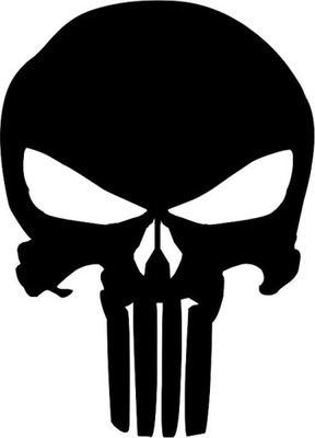 Naklejka na samochód motocykl - PUNISHER 12x9