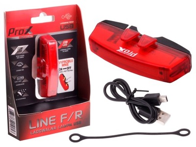 LAMPKA TYLNA PROX LINE R LED 30 LM / CZERWONA USB