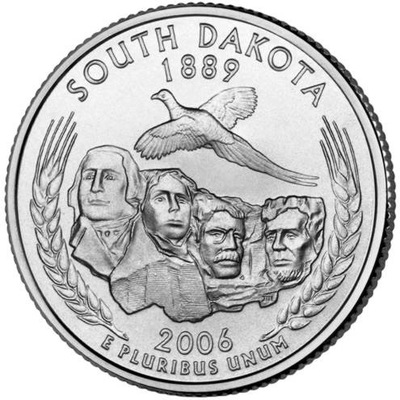 25 cent (2006) Stany USA - South Dakota Mennica Philadelphia