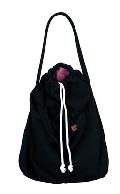 duża torba dzianinowa worek bag czarna