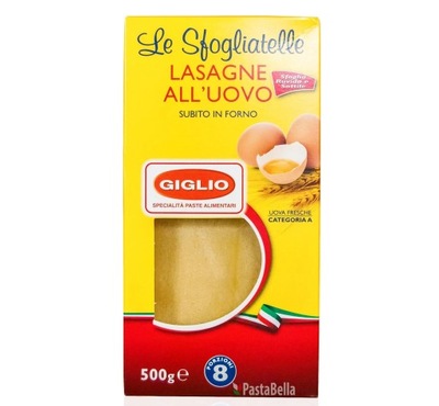 Makaron jajeczny lasagne ORG Włoski GIGLIO 500 g