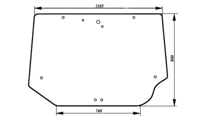 СКЛО ЗАДНЯ MCCORMICK CX 70, 75, 80, 85, MC, MTX, ZTX, XTX, TTX, 284947A2