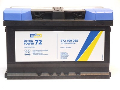 Акумулятор cartechnic 12v 72ah en 680a p + фото №1