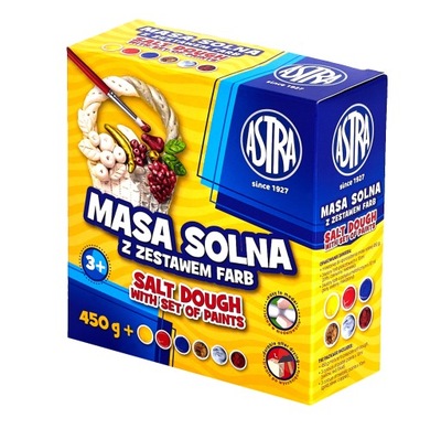 MASA SOLNA ASTRA 450g + 6 FARB DO KOLOROWANIA