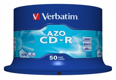 VERBATIM CD-R AZO 50pak Crystal, DLP, 52x, 700MB