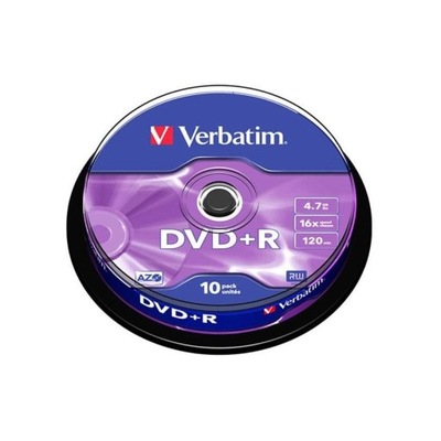 VERBATIM DVD+R (10Pack) Spindle, 16x, 4.7GB(43498)