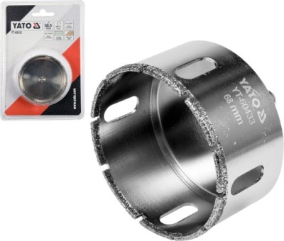 DIAMANTOVÉHO vrtáka NA SKLO ŽULA VIDEL 68 mm