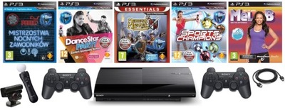 KONSOLA PLAYSTATION 3 PS3 SUPER SLIM+MOVE+2xPAD