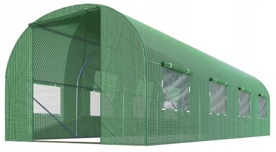 Tunel foliowy 9 m² 450 x 200 cm zielony