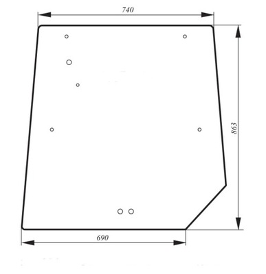 СТЕКЛО ЗАДНЯЯ MASSEY FERGUSON 6100, 6200, 3715438M1