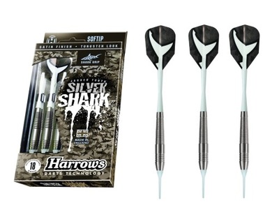 RZUTKI LOTKI HARROWS SILVER SHARK 18 GRAM SOFTIP GROT PLASTIKOWY