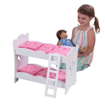 White poschodová Posteľ pre bábiky Kidkraft Lil Bábika