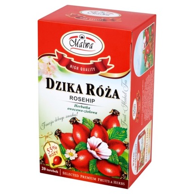 Malwa Herbatka owocowa dzika róża 40 g (20 x 2 g)