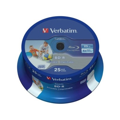 Verbatim BD-R SL Datalife 25GB 25pak Printable, 6x