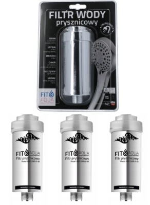 3x SPRCHOVÝ FILTER Fit Aqua AWF-SWR-P strieborný