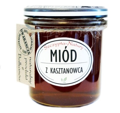 MIÓD Z KASZTANOWCA 400g KASZTANOWY NATURALNY