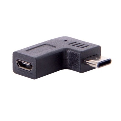 Adapter Kątowy MicroUSB do USB3.1 Typ C PRAWY LEWY