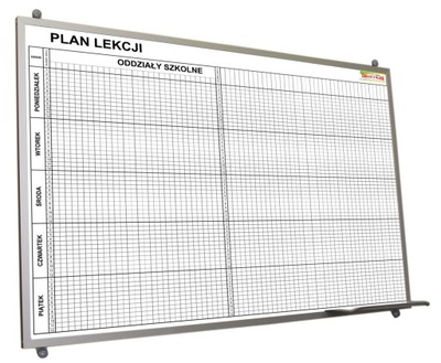 Tablica plan lekcji dla nauczycieli 200x100 cm