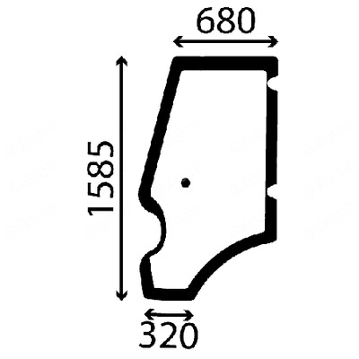 VENTANAS DE PUERTA IZQUIERDA JCB 3 CX, 4 CX 5CX P21 827/80143  