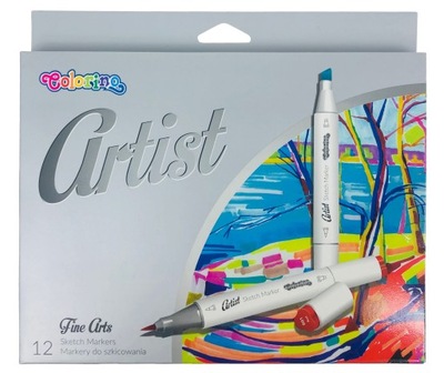 Markery do szkicowania Kids Artist Pisaki Colorino 12 kolorów