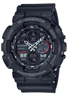 Czarny sportowy zegarek męski Casio G-SHOCK GA-140