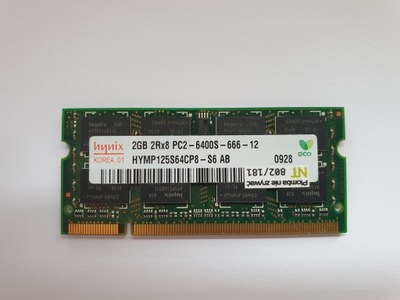 PAMIĘĆ RAM 2GB DDR2 SODIMM DO LAPTOPA 800MHz 6400S