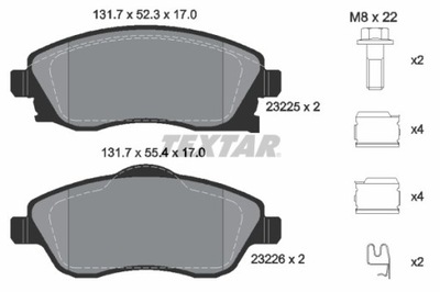 КОЛОДКИ ТОРМОЗНЫЕ OPEL ПЕРЕД CORSA C 2322501