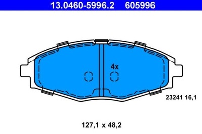 КОЛОДКИ ТОРМОЗНЫЕ DAEWOO ПЕРЕД LANOS 1,3-1,5/MATIZ 0,8-1,0 97-05 13.0460-599