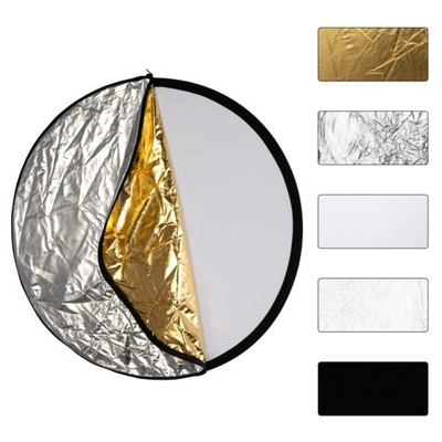 Blenda 5w1 82cm srebrna złota biała czarna dyfuzor