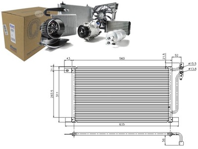 KONDENSATORIUS KONDICIONAVIMO BMW 3 330 D (E46) 