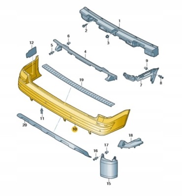 Volkswagen оригинальный номер новый бампер фото №1