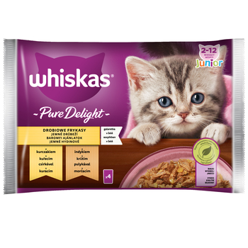 Whiskas Junior z kurczakiem i z indykiem 340g