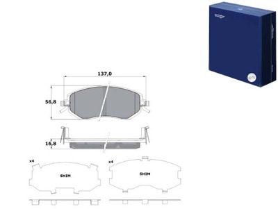 ZAPATAS DE FRENADO SUBARU IMPREZA 10- PARTE DELANTERA TOMEX BRAKES  