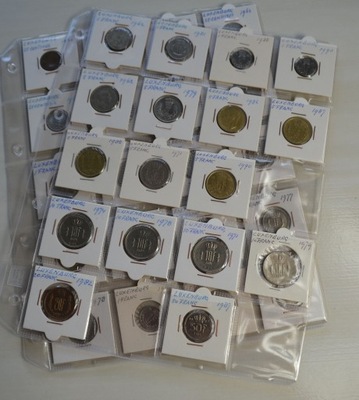 Luksemburg - miks - zestaw 37 monet - każda moneta inna