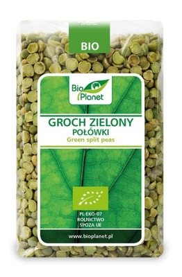 Groch zielony połówki BIO 500 g - Bio Planet