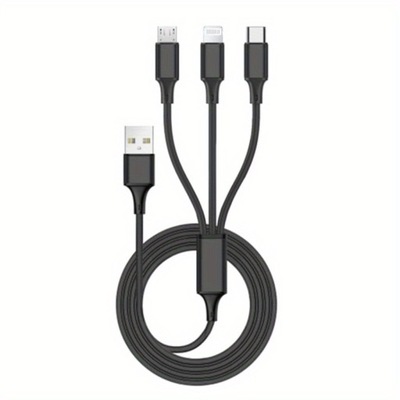 Kabel ładujący USB 3 w 1 do iPhone'a / Type-C / Micro USB Kabel do ładowark