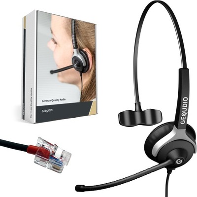 GEQUDIO HEADSET 1-OHR FÜR YEALINK,SNOM,GRANDSTREAM MIT КАБЕЛЬ