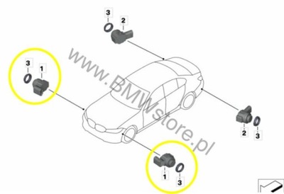 ДАТЧИК PMA БОКОВИЙ BMW G20 LCI ОРИГІНАЛ BMW 66207927769 7927769