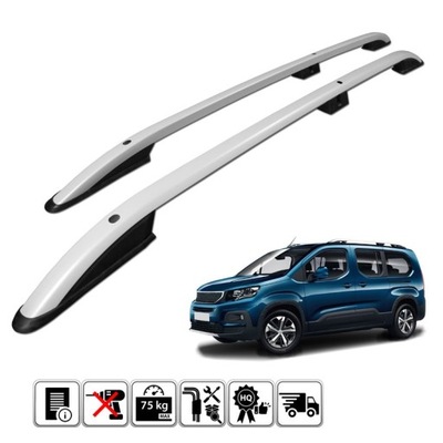 Рейлинги кровельные do peugeot rifter длинный l2 +2018 r фото №1