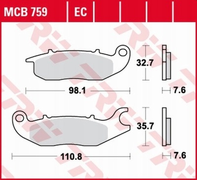 КОЛОДКИ ГАЛЬМІВНІ TRW MCB759EC