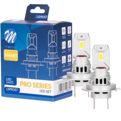 LUCES H7 DIODO LUMINOSO LED M-TECH PRO SMART SERIES 1:1 PLUG&PLAY 6000K FRÍA BIEL KIT  